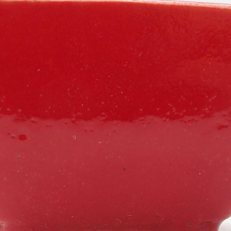 Mini bonsaischaal 5 x 5 x 3 cm, kleur rood