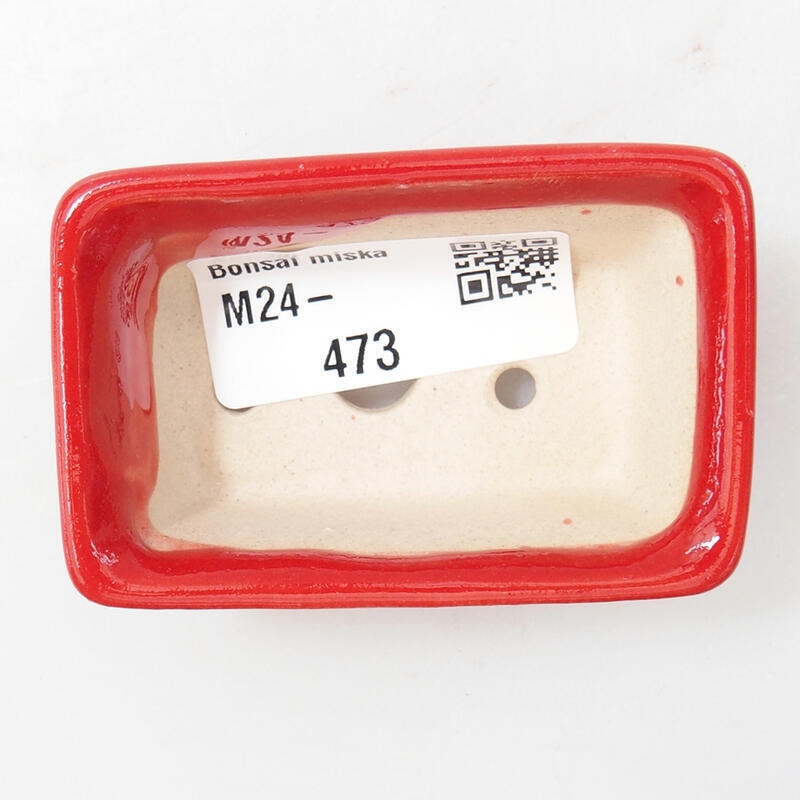 Mini bonsaischaal 6,5 x 4 x 2,5 cm, kleur rood