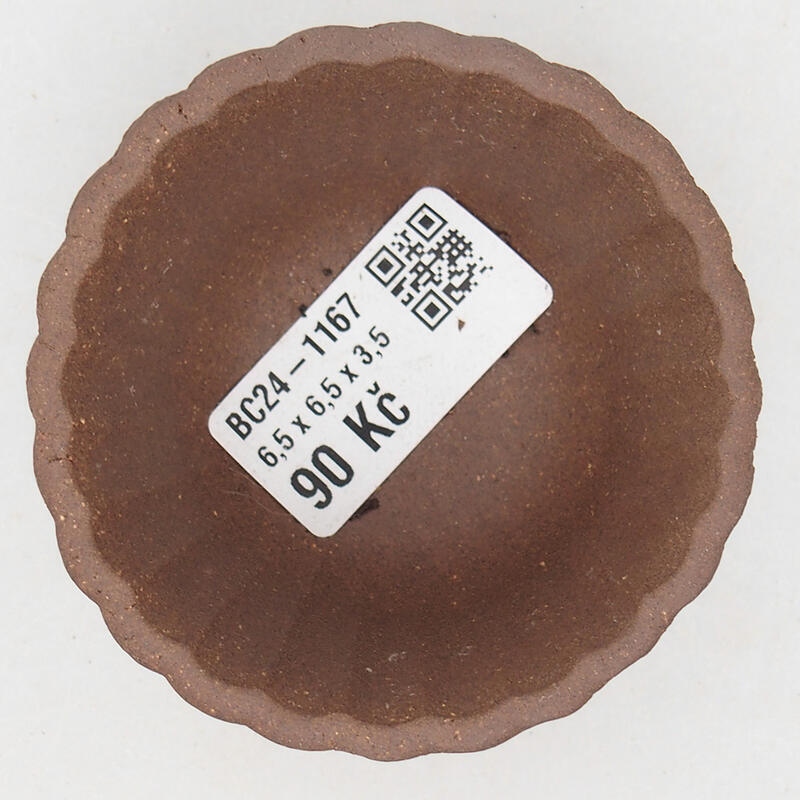 Mini bonsaischaal 6,5 x 6,5 x 4 cm, bruin