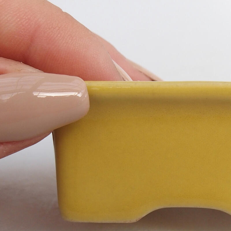 Mini bonsaischaal 6 x 4,5 x 2,5 cm, geel