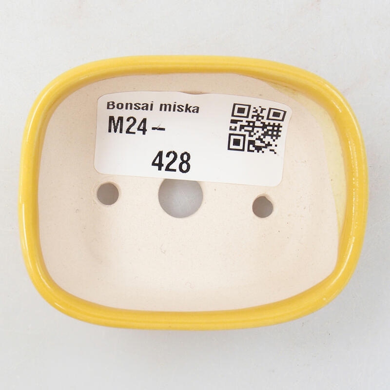 Mini bonsaischaal 6 x 4,5 x 2,5 cm, geel