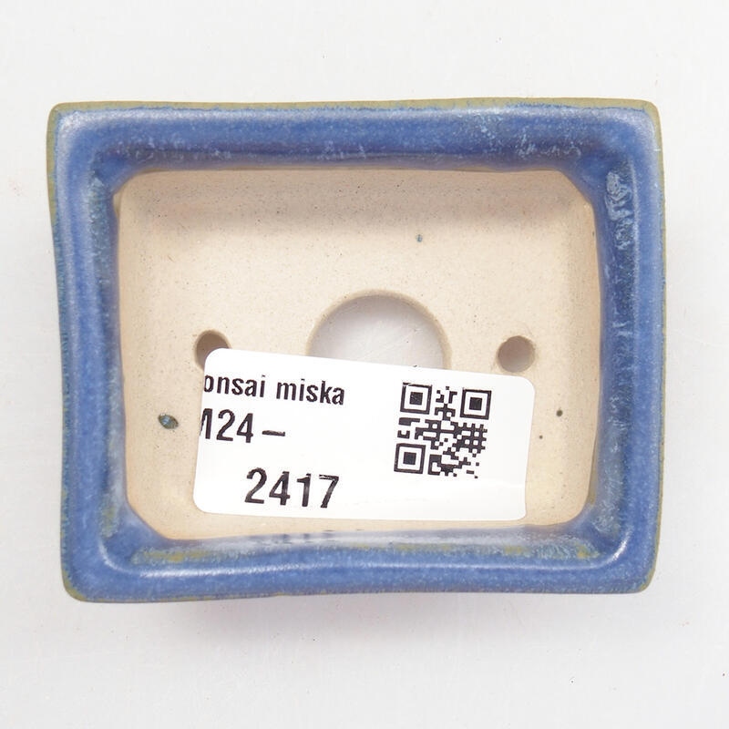 Mini bonsaischaal 6 x 5 x 2,5 cm, kleur blauw