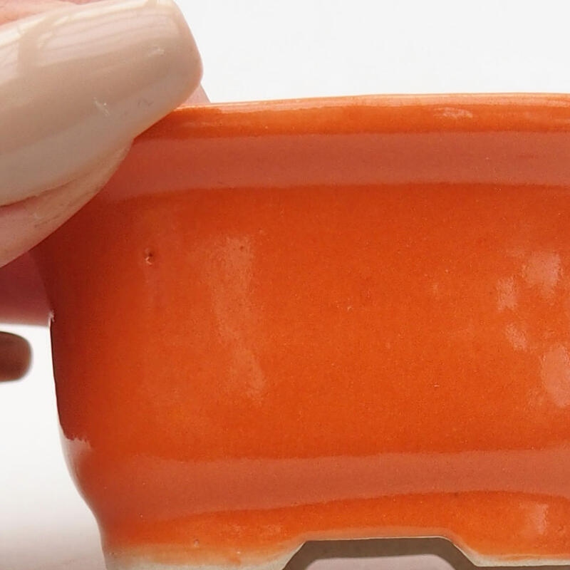 Mini bonsaischaal 6 x 5 x 3 cm, oranje