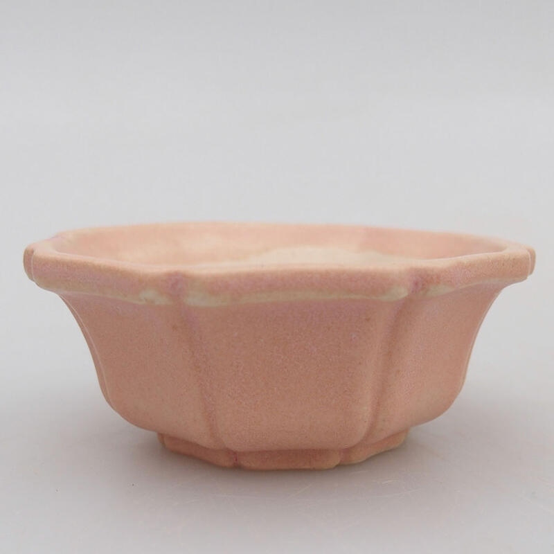 Mini bonsaischaal 6 x 6 x 2,5 cm, roze