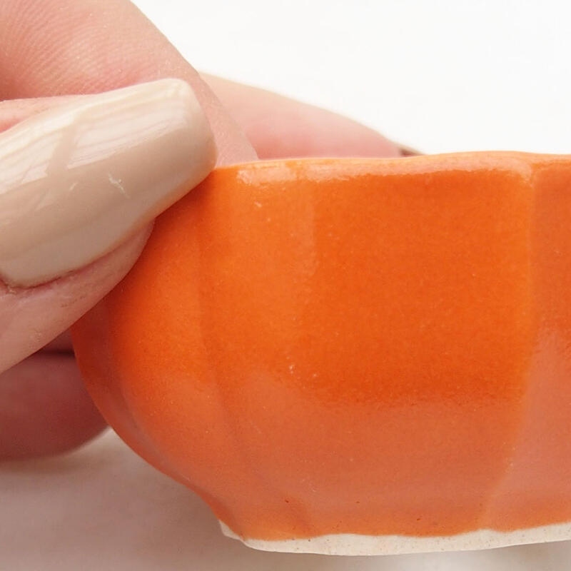 Mini bonsaischaal 6 x 6 x 3 cm, oranje