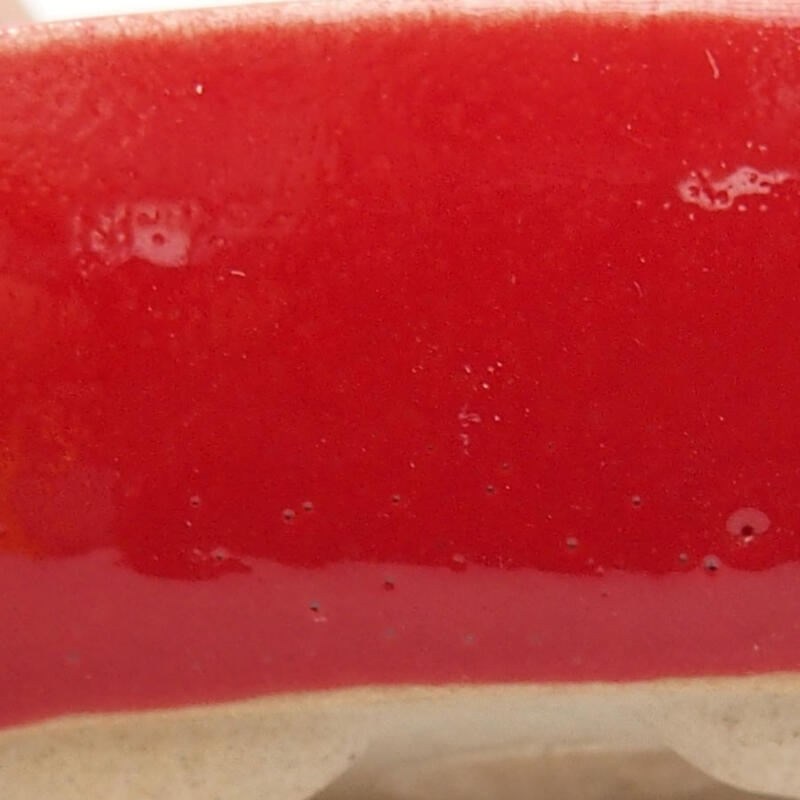 Mini bonsaischaal 7 x 3,5 x 2 cm, kleur rood