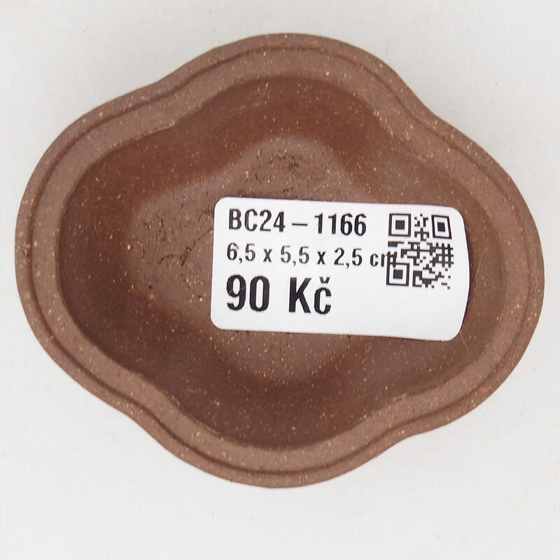 Mini bonsaischaal 7 x 6 x 3 cm, bruin