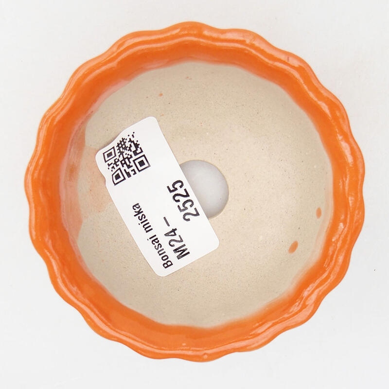 Mini bonsaischaal 7 x 7 x 3,5 cm, oranje