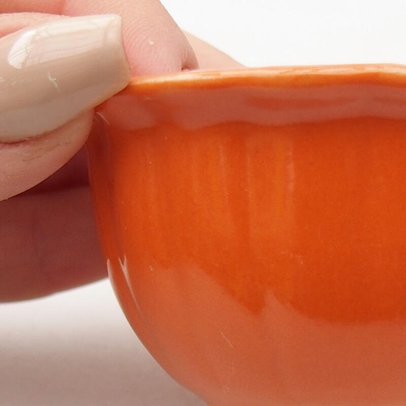 Mini bonsaischaal 7 x 7 x 3,5 cm, oranje
