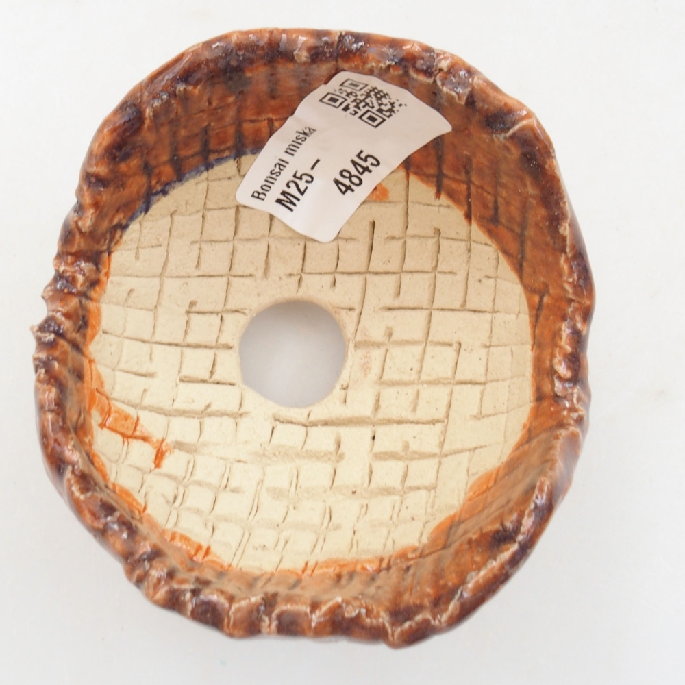 Keramisch Schelp 7,5 x 7 x 6 cm , kleur bruin