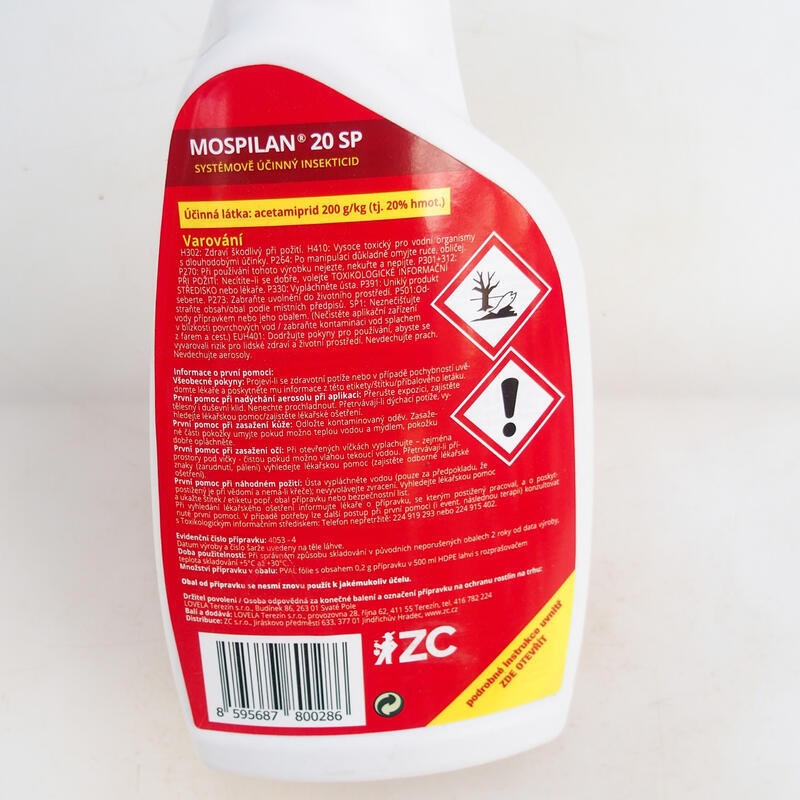 Mospilan 20SP insecticide in 0,5 liter spuitbus
