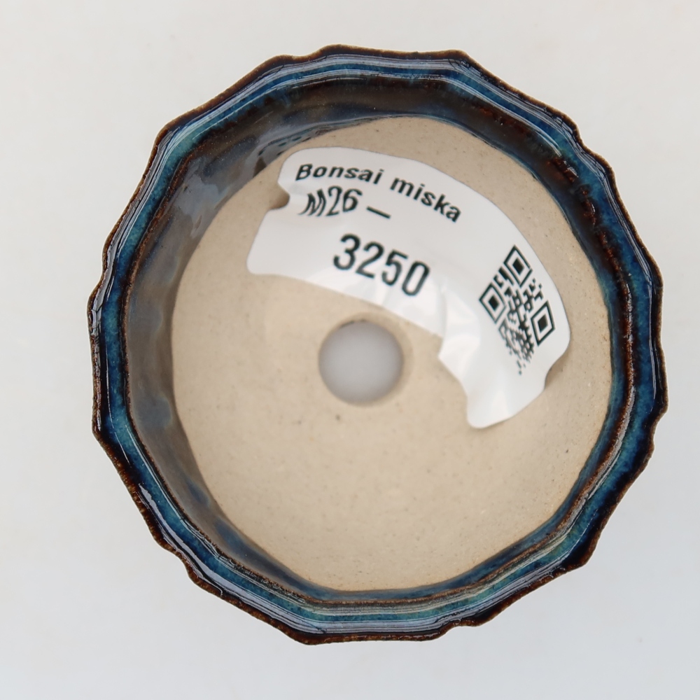 Keramische bonsaipot 5,5 x 5,5 x 3,5 cm, kleur: blauw