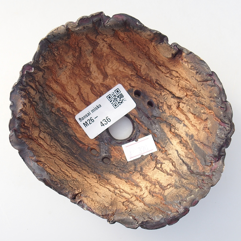 Keramische schaal 13 x 12,5 x 7 cm , kleur paars