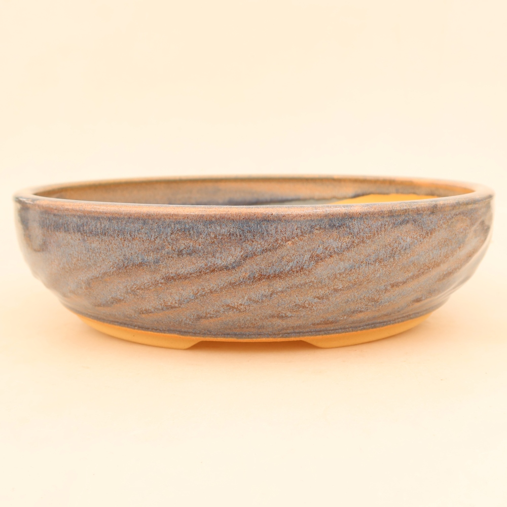 Keramische bonsaischaal 27 x 27 x 6,5 cm, kleur: blauw