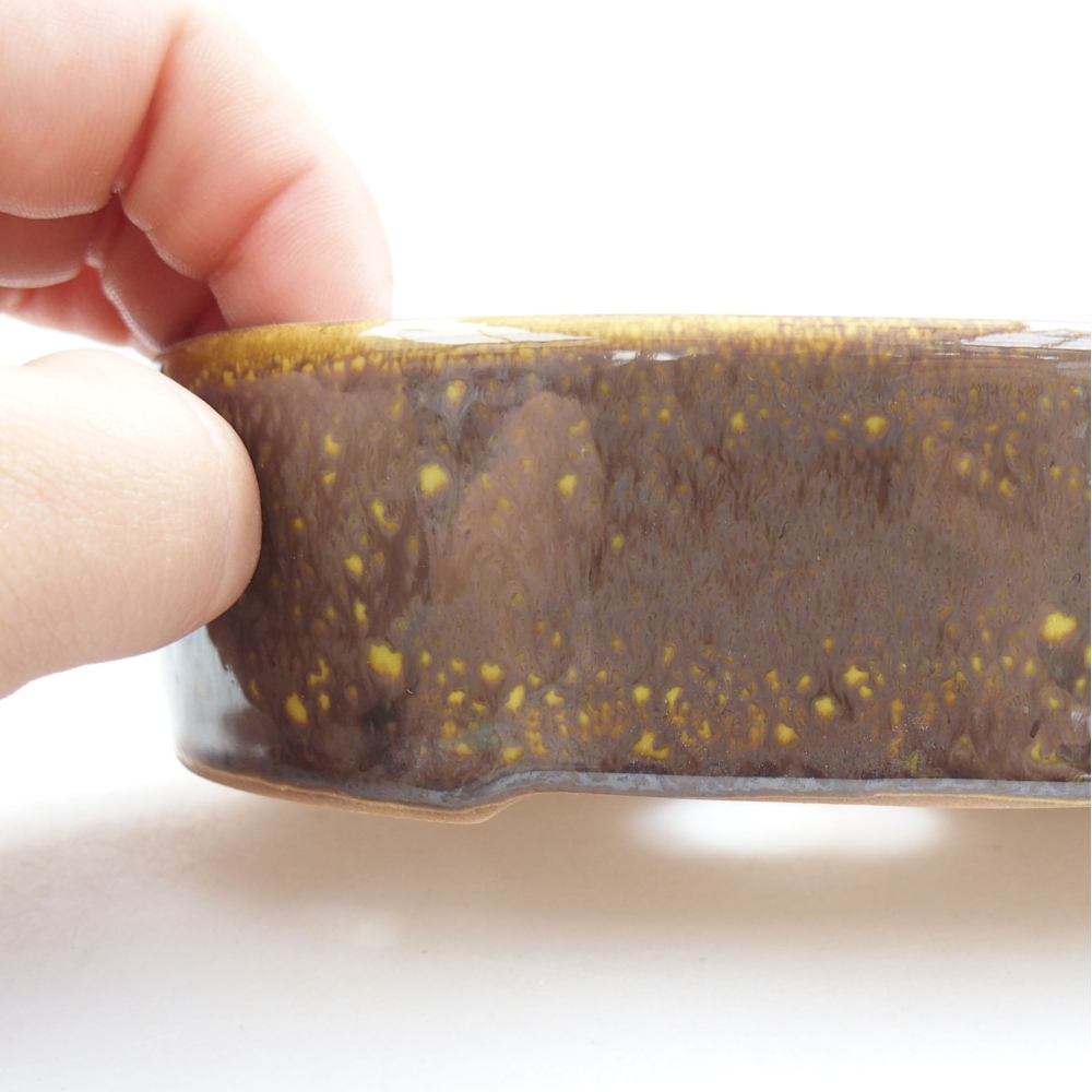 Bonsaischaal van keramiek 22 x 17 x 5 cm, groen