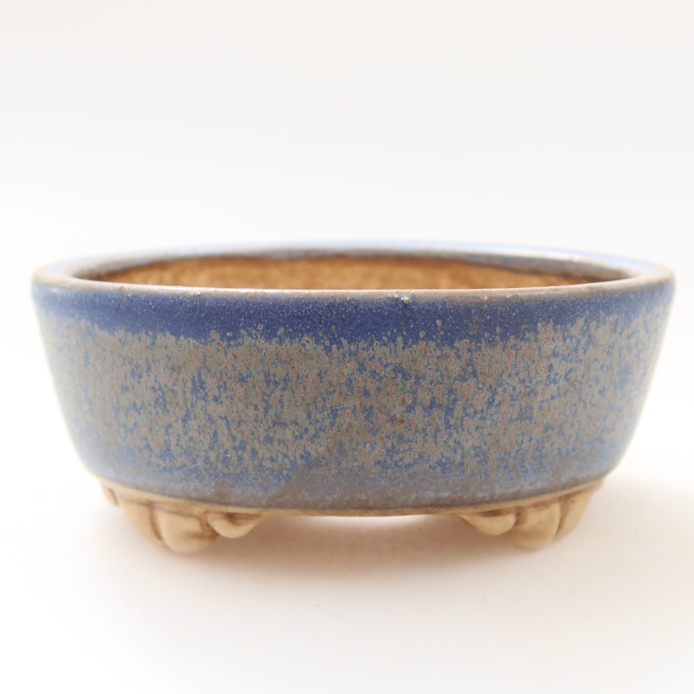 Keramische bonsaipot 9,5 x 8 x 4 cm, kleur: blauw
