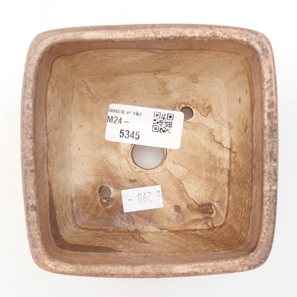 Bonsaischaal van keramiek 10,5 x 10,5 x 7 cm, roze