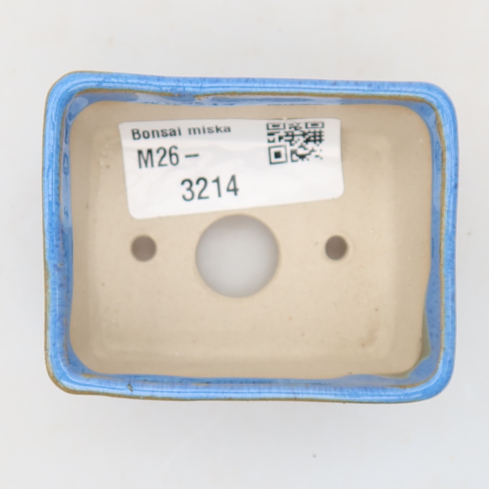 Keramische bonsaipot 6,5 x 5 x 3,5 cm, kleur: blauw