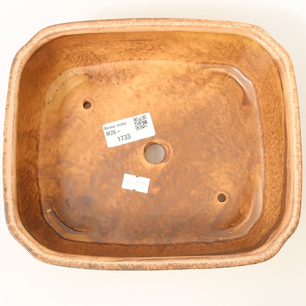 Keramische bonsaipot 21,5 x 18 x 6 cm, kleur: roze