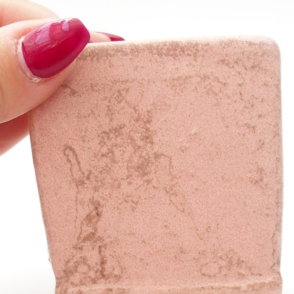 Bonsaischaal van keramiek 6,5 x 6,5 x 7 cm, roze