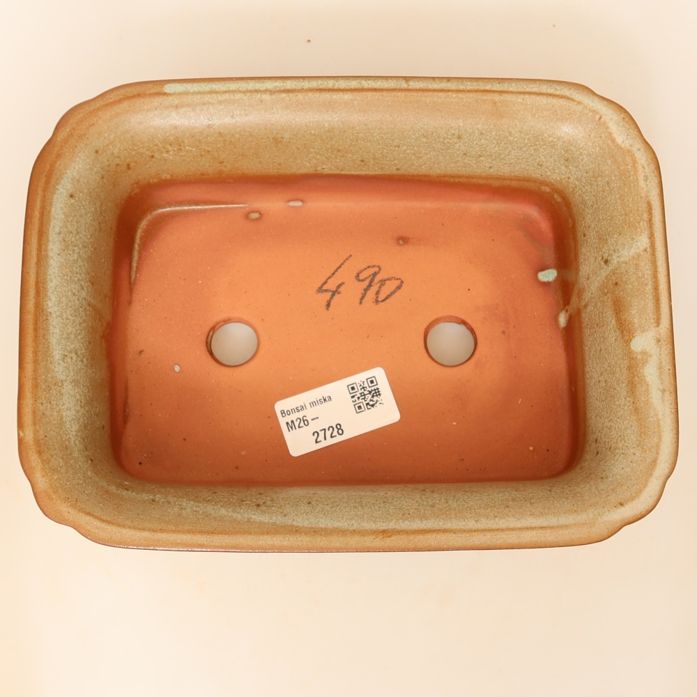 Keramische schaal  20 x 15,5 x 5,5 cm, kleur: beige