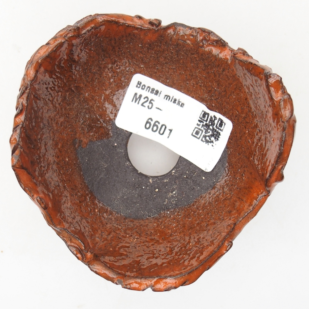 Keramische schaal 8,5 x 8,5 x 5 cm , kleur oranje