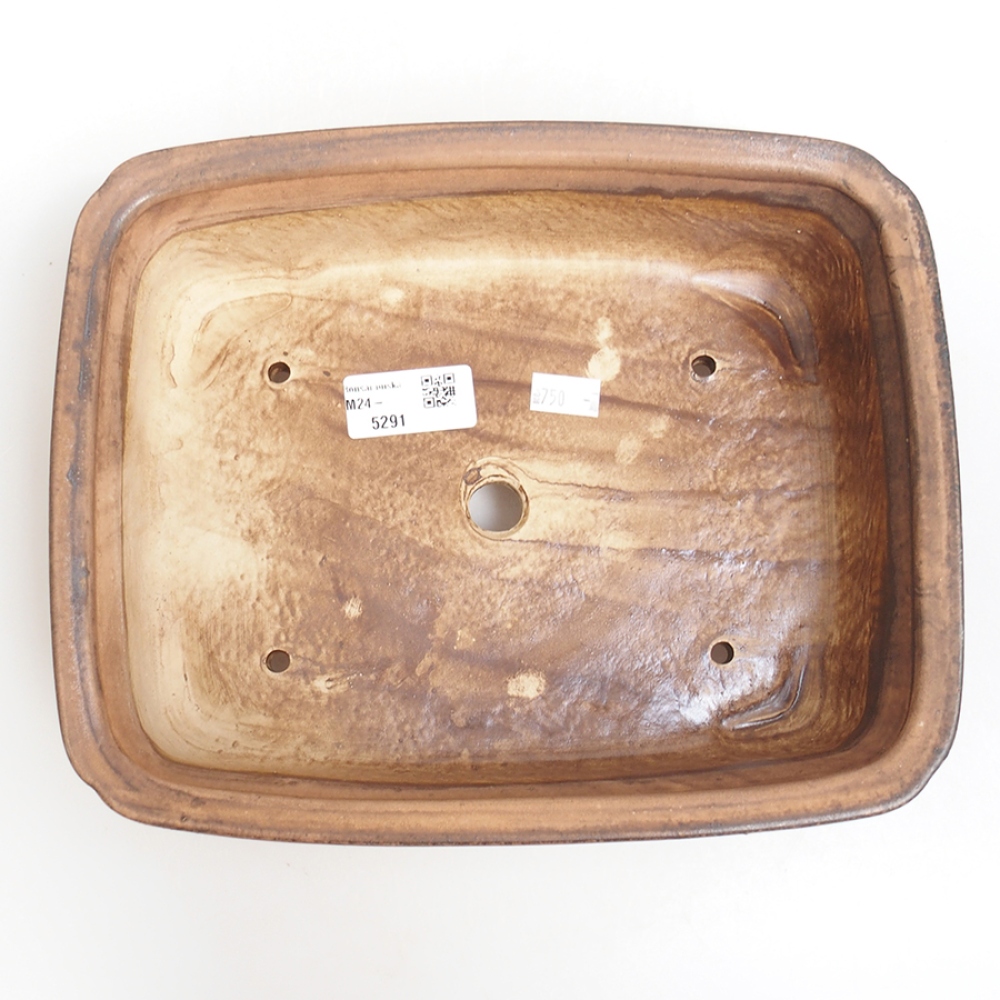 Bonsaischaal van keramiek 25 x 20 x 7,5 cm, roze