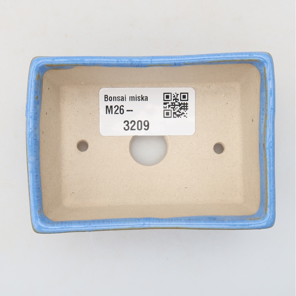 Keramische bonsaischaal 9 x 6,5 x 3,5 cm, kleur: blauw