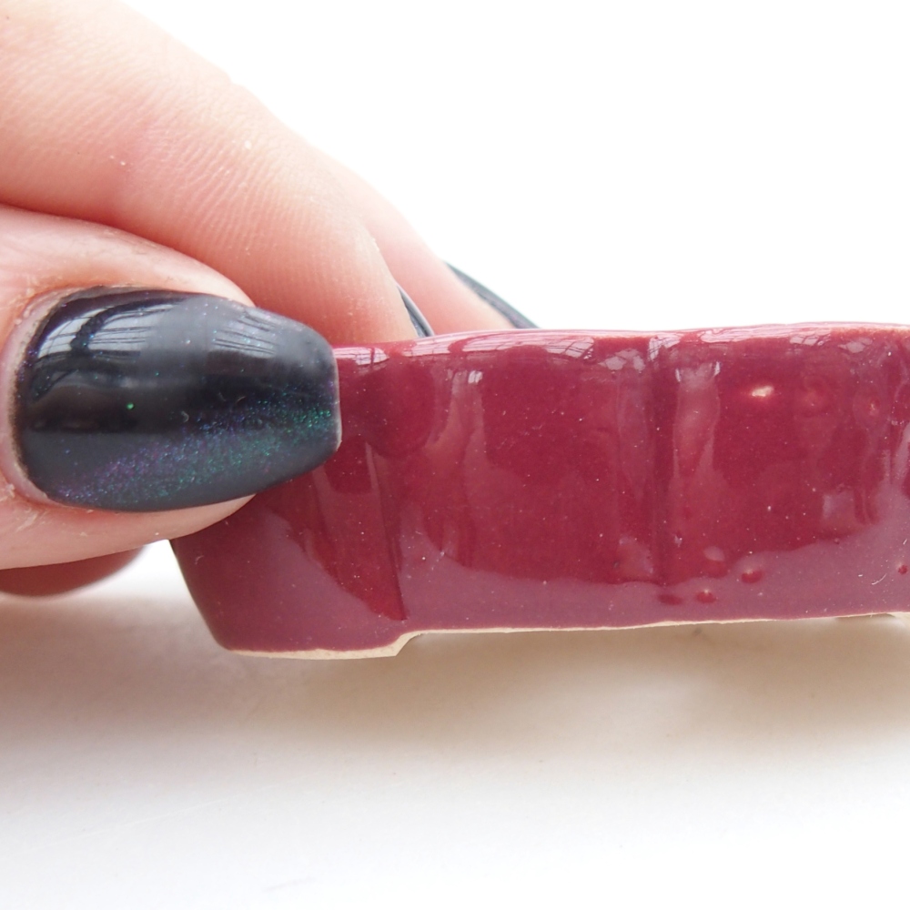 Mini bonsaischaal 5,5 x 3,5 x 1,5 cm, bordeauxrood