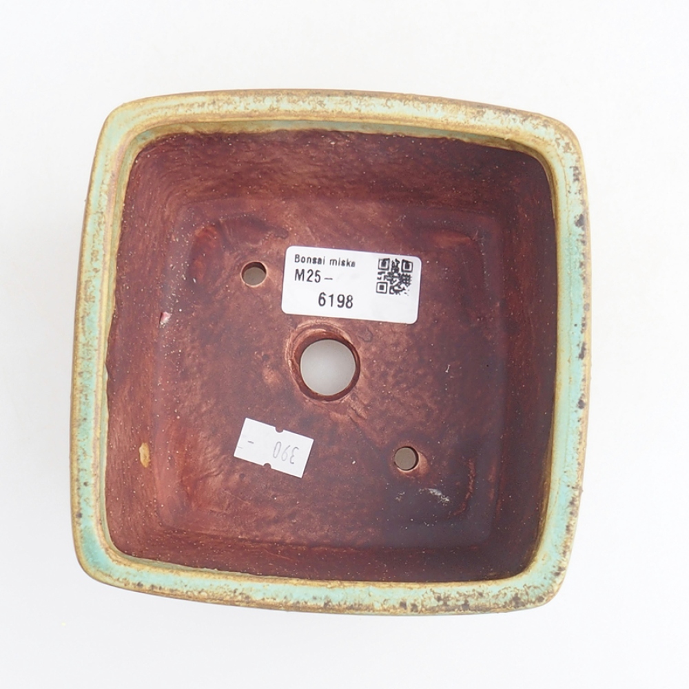 Bonsaischaal van keramiek 10,5 x 10,5 x 7 cm, roze