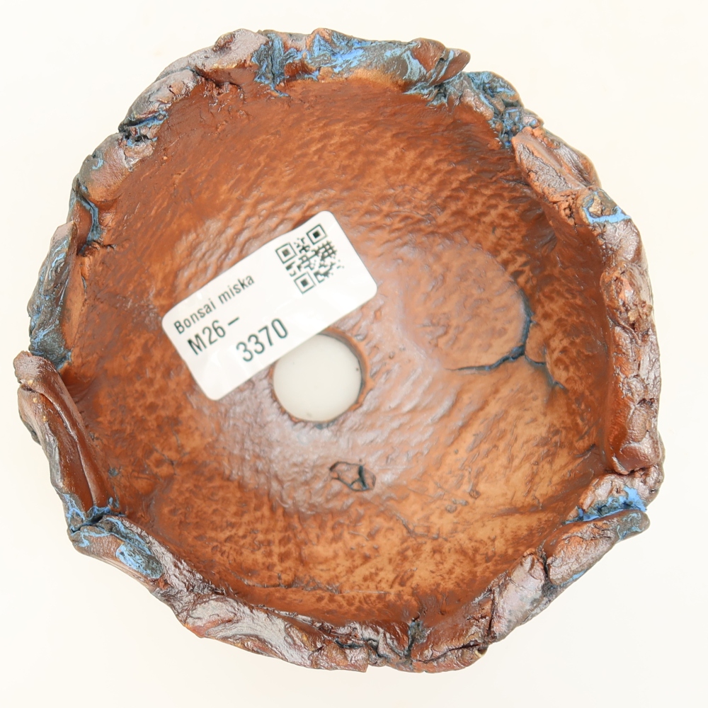 Keramische schaal 10,5 x 10 x 7,5 cm, kleur: blauw