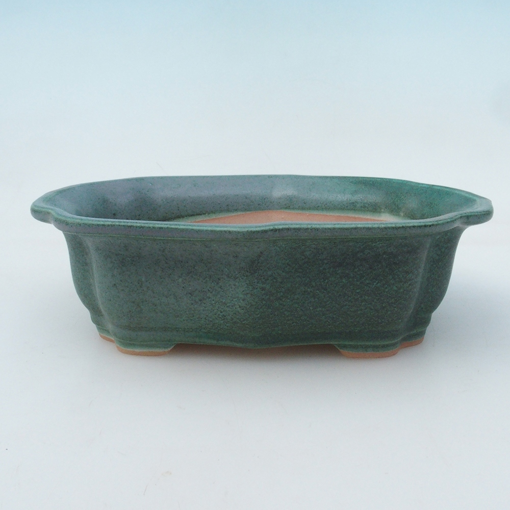 Bonsai kom + schotel H51 - 18x14x5 cm - groen