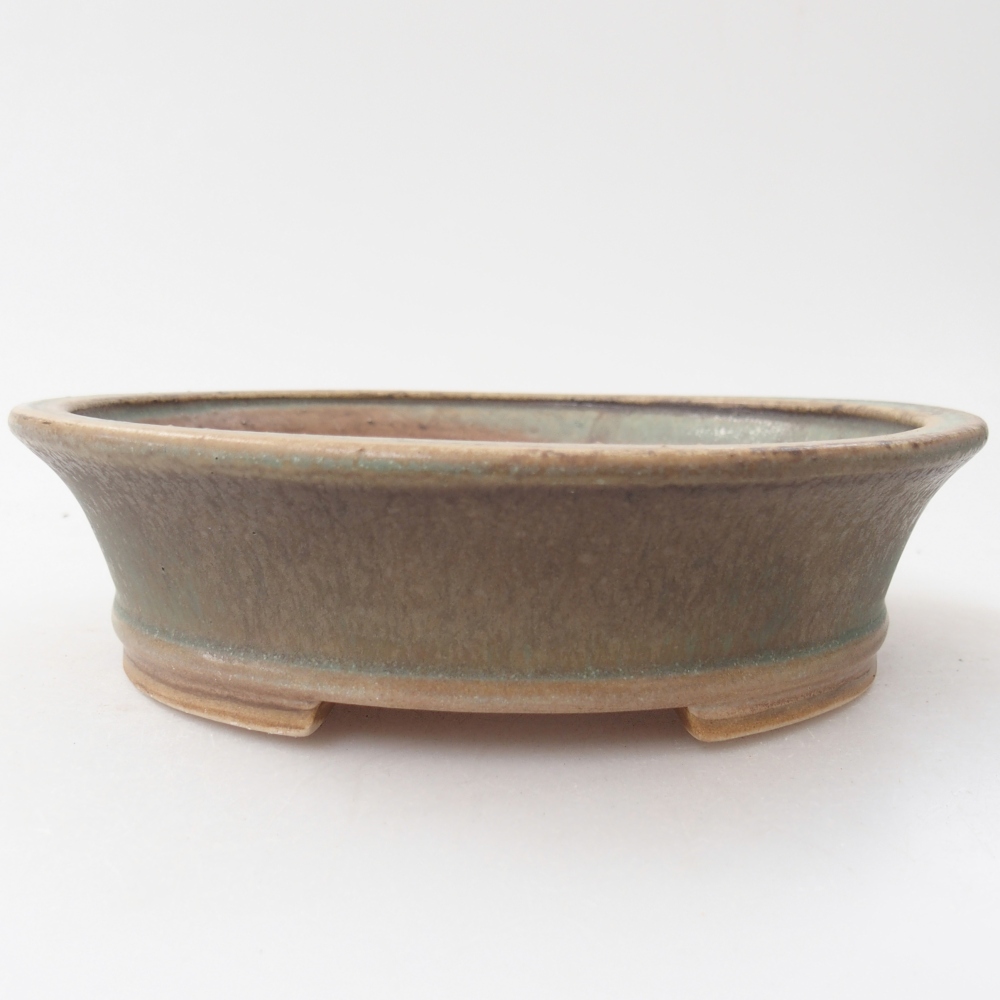 Bonsaischaal van keramiek 17,5 x 16 x 4,5 cm, kleur gewaterd