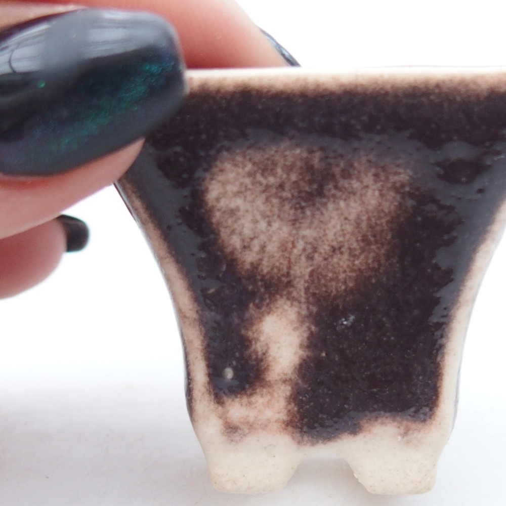 Mini bonsaischaal 4 x 4 x 3,5 cm, bruin