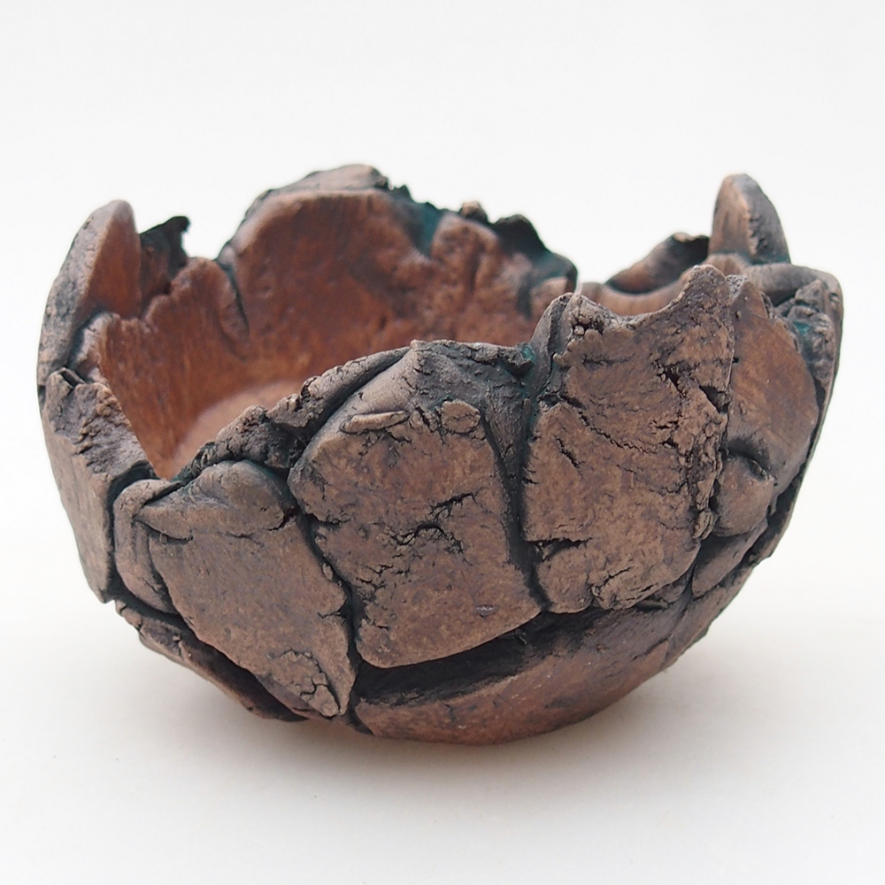 Keramisch Schelp 9 x 8,5 x 6 cm , kleur groen