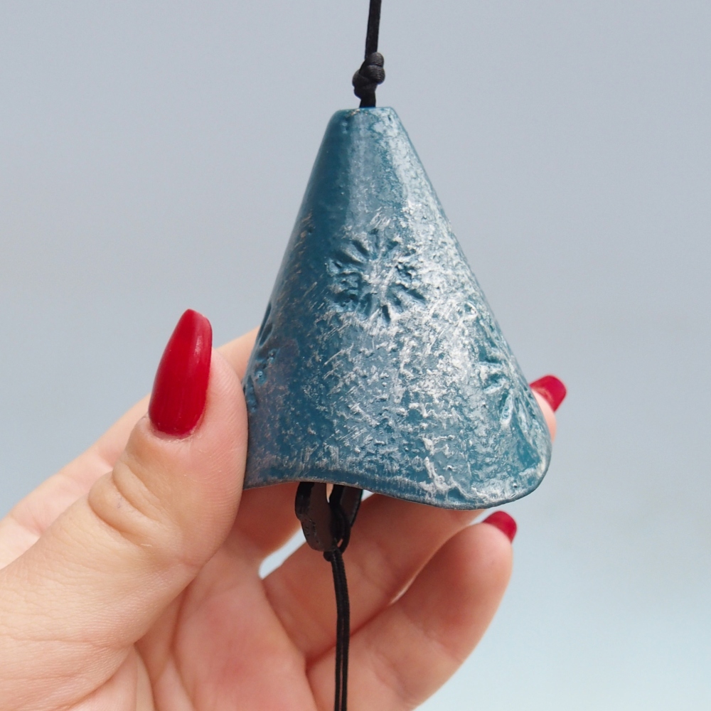 Metalen bel, kleur blauw