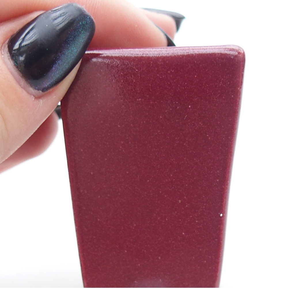 Mini bonsaischaal 3,5 x 3,5 x 5 cm, kleur bordeauxrood