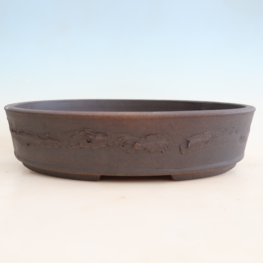 Keramische bonsaischaal 37,5 x 30,5 x 8,5 cm, kleur bruin