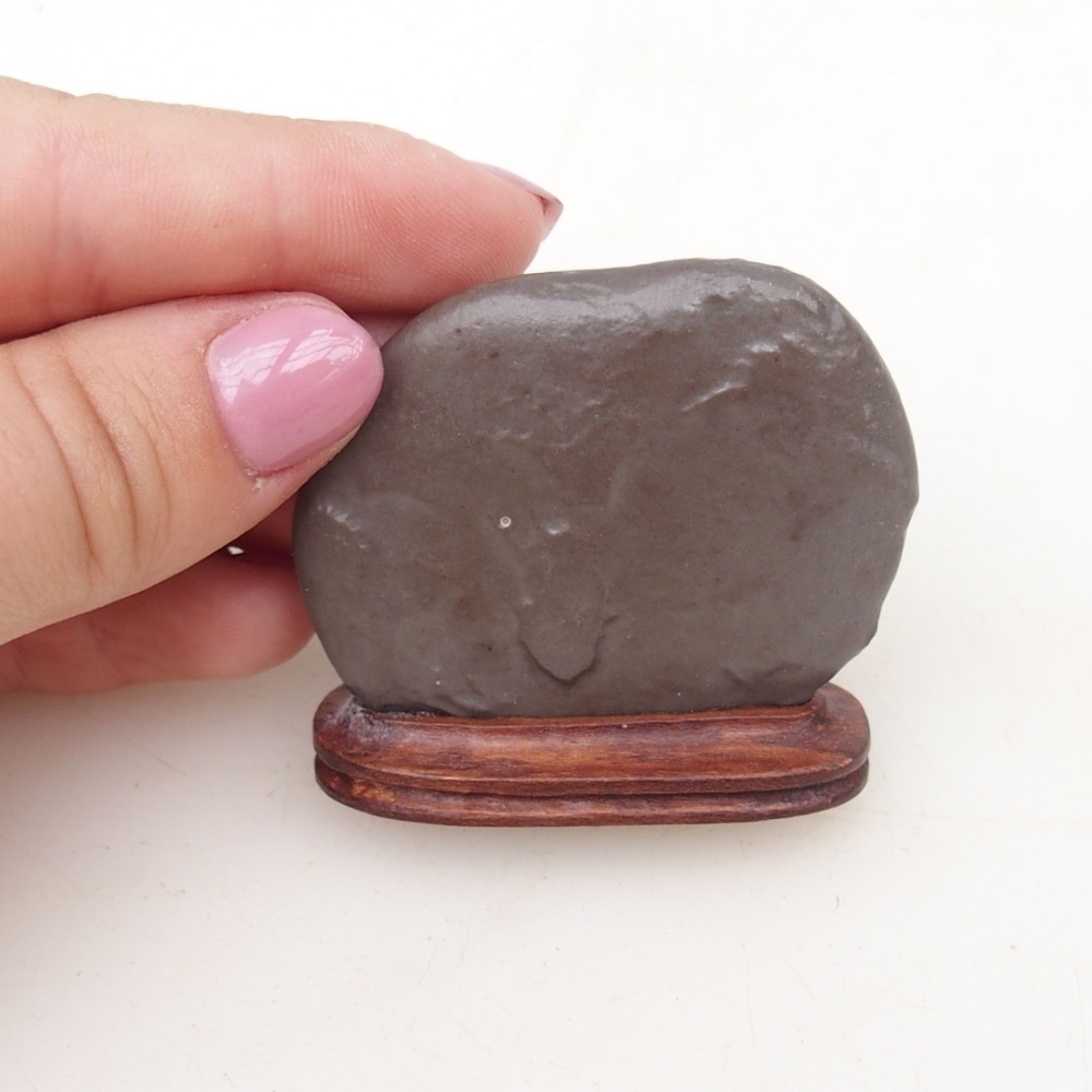 Suiseki - Steen met DAI (houten basis)