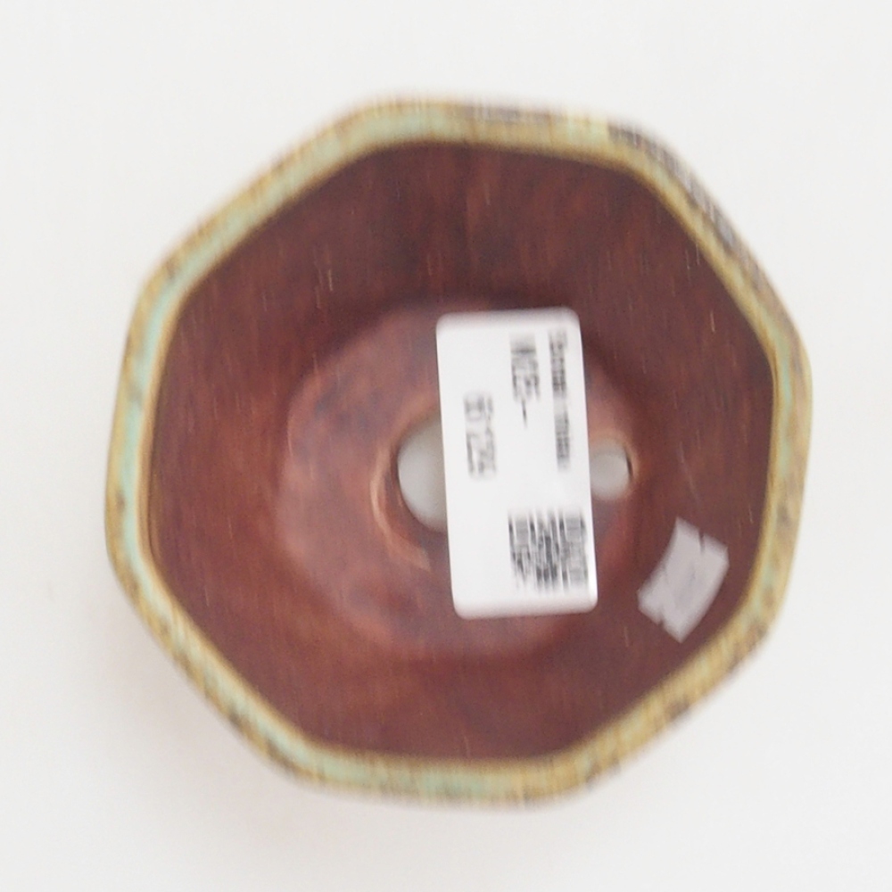 Bonsaischaal van keramiek 10 x 8,5 x 4 cm, bruin