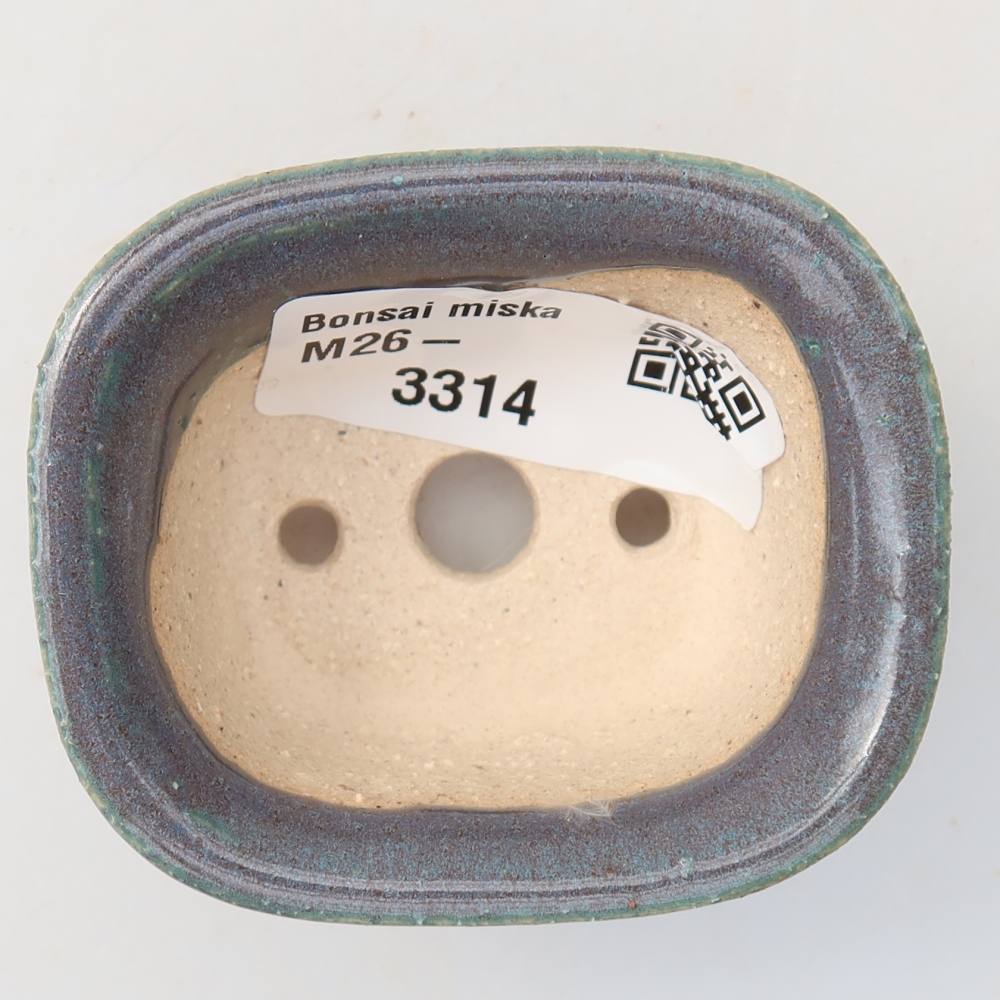 Keramische bonsaipot 6 x 5 x 3 cm, kleur grijs