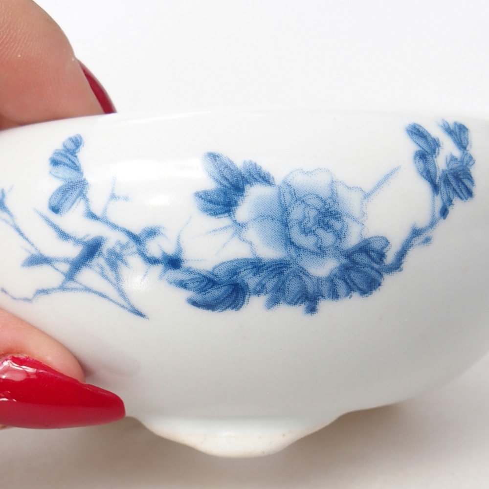 Bonsaischaal van keramiek 10 x 10 x 5 cm, kleur wit