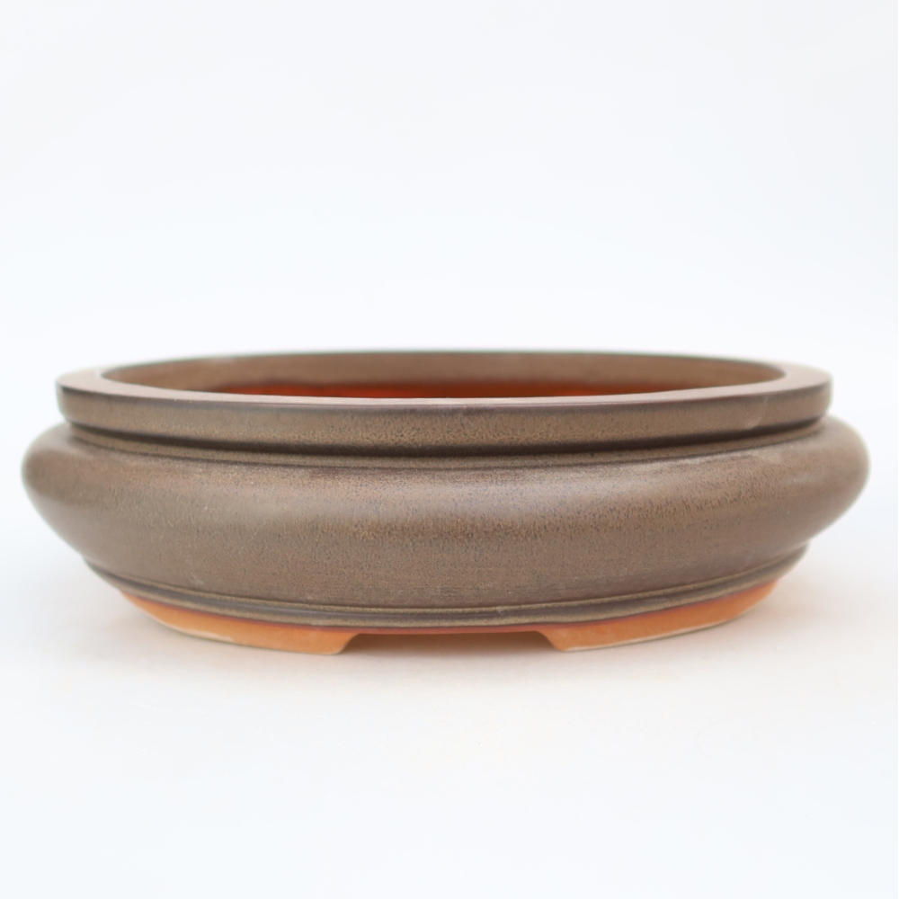 Keramische schaal  23 x 23 x 7 cm, kleur bruin