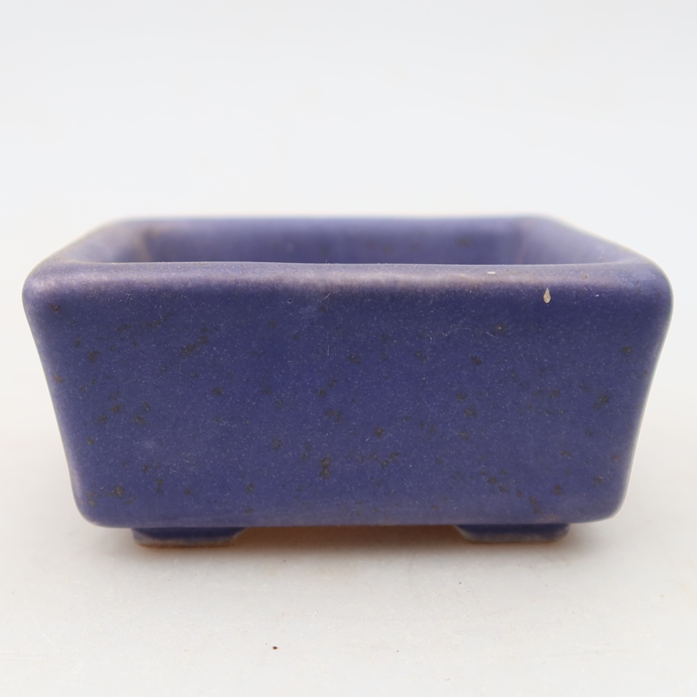 Keramische bonsaischaal 7 x 7 x 3,5 cm, kleur paars