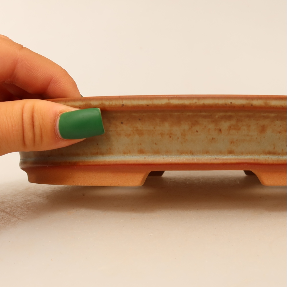 Keramische schaal  21 x 14,5 x 3,5 cm, kleur: beige