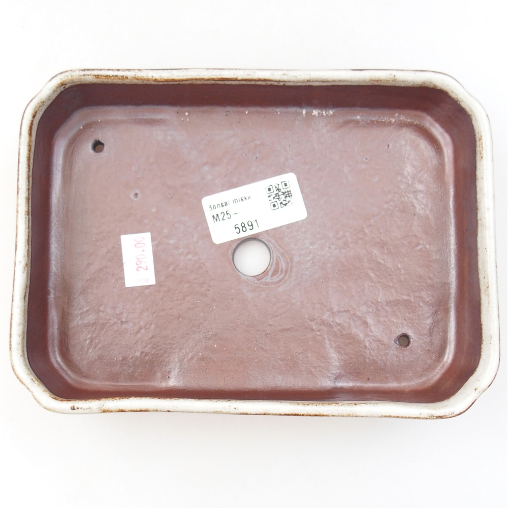 Bonsaischaal van keramiek 22 x 17 x 5 cm, groen