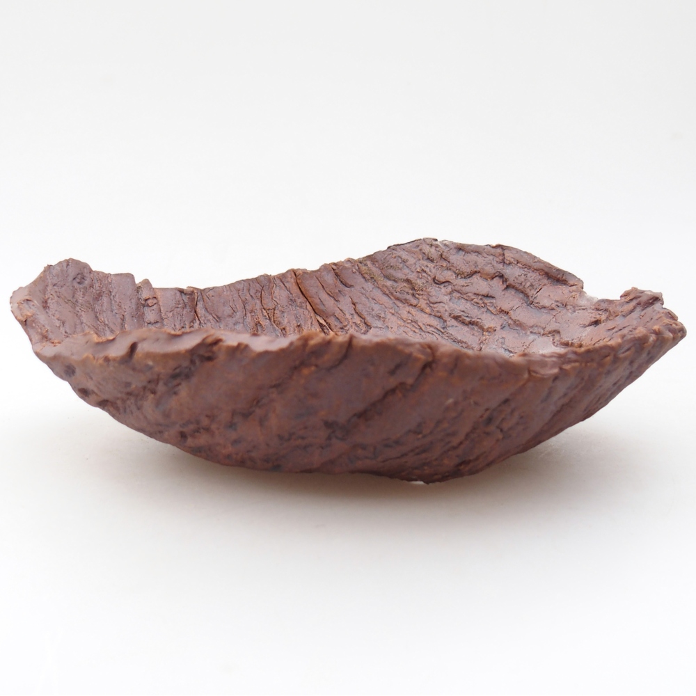 Keramische schaal 19 x 17 x 5 cm , kleur bruin