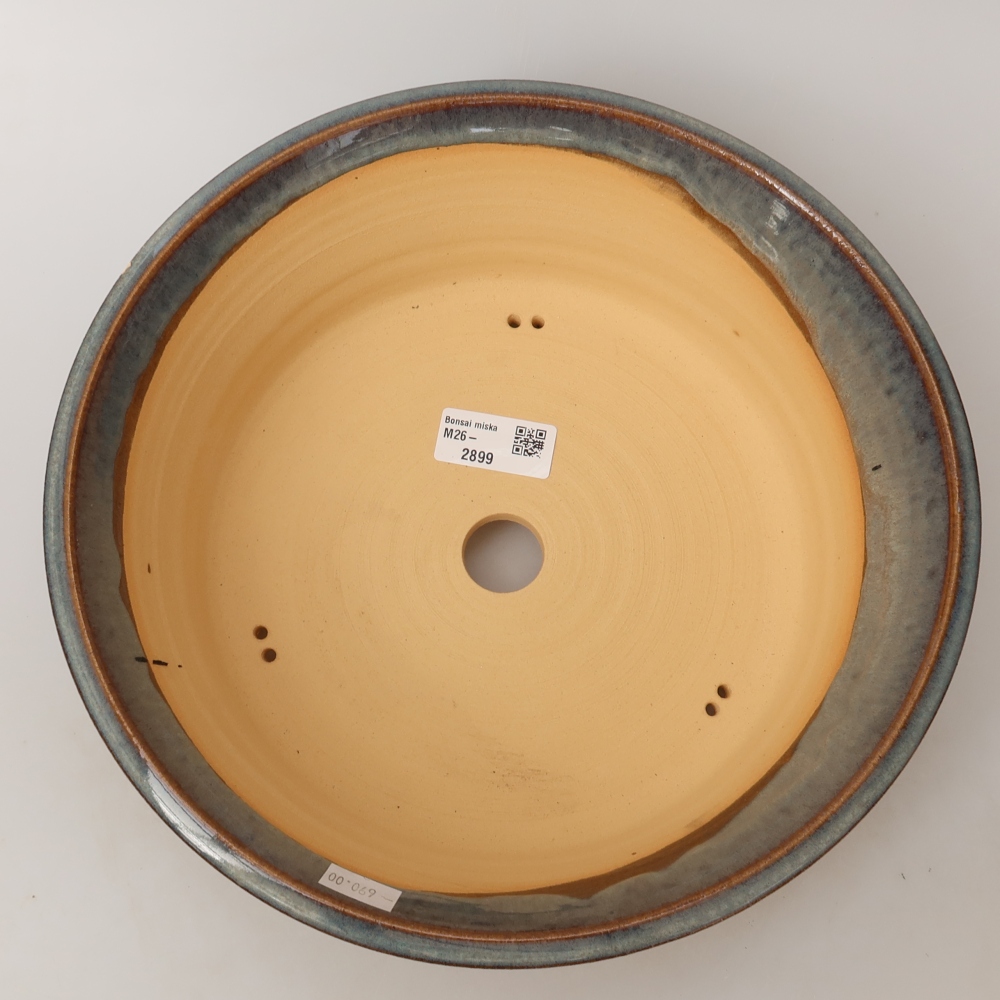 Keramische bonsaipot 27,5 x 27,5 x 8,5 cm, kleur grijs