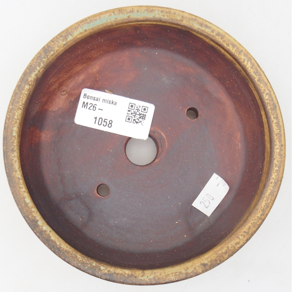 Bonsaischaal van keramiek 13,5 x 13,5 x 4 cm, groen