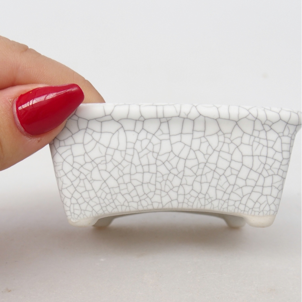 Mini bonsaischaal 8 x 6,5 x 3,5 cm, raku kleur